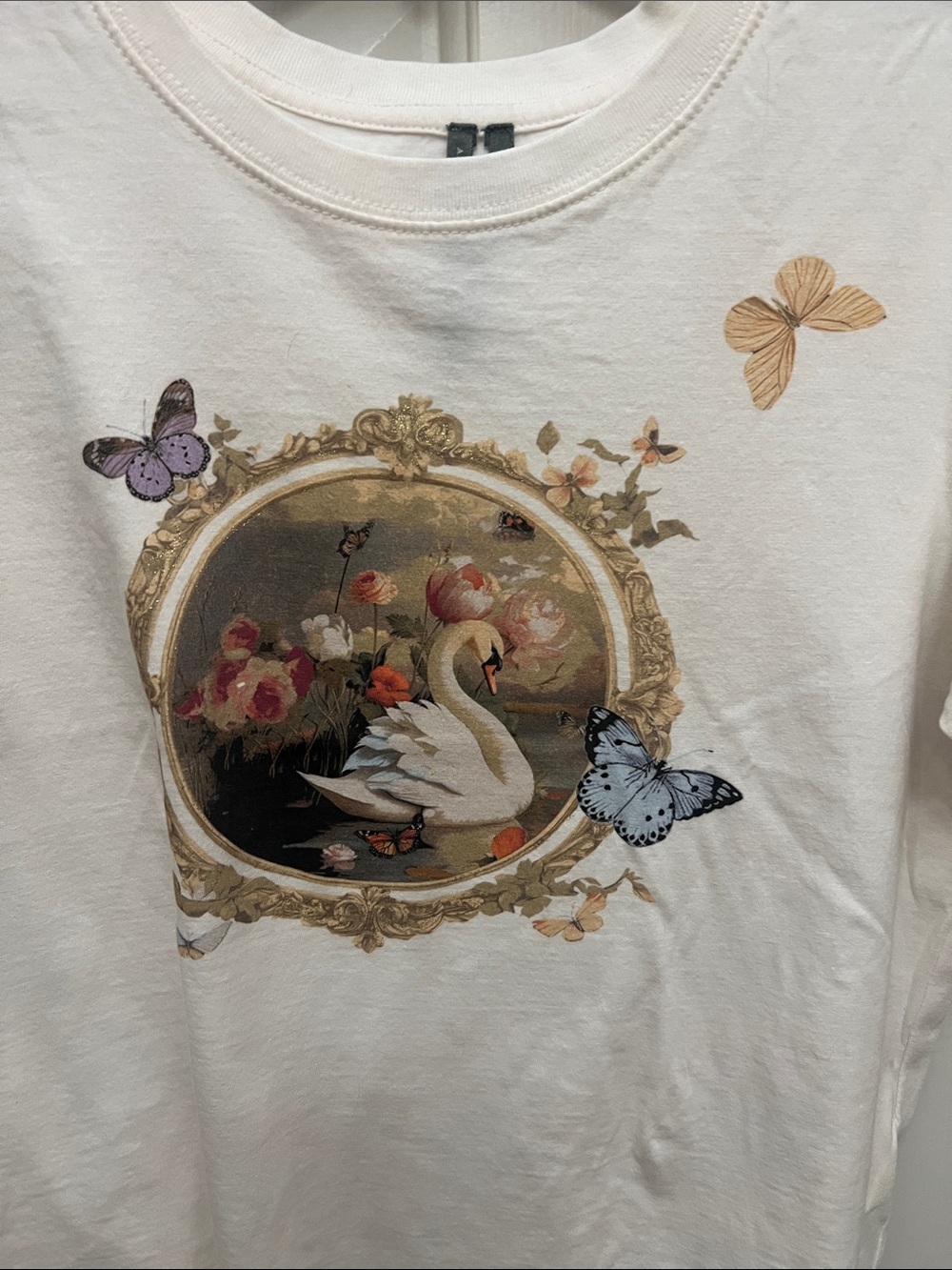 Anthropologie Butterfly White Swan Tee - Picture 3 of 8